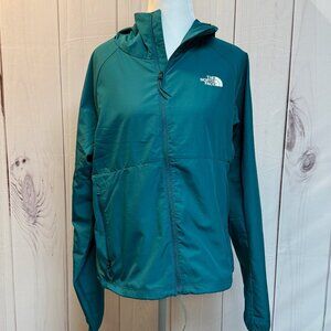North Face Womens Flyweight Hoodie Jacket Teal Size M, Style NF0A4MF, EUC